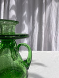 Bougeoir en verre bullé vert - Biot